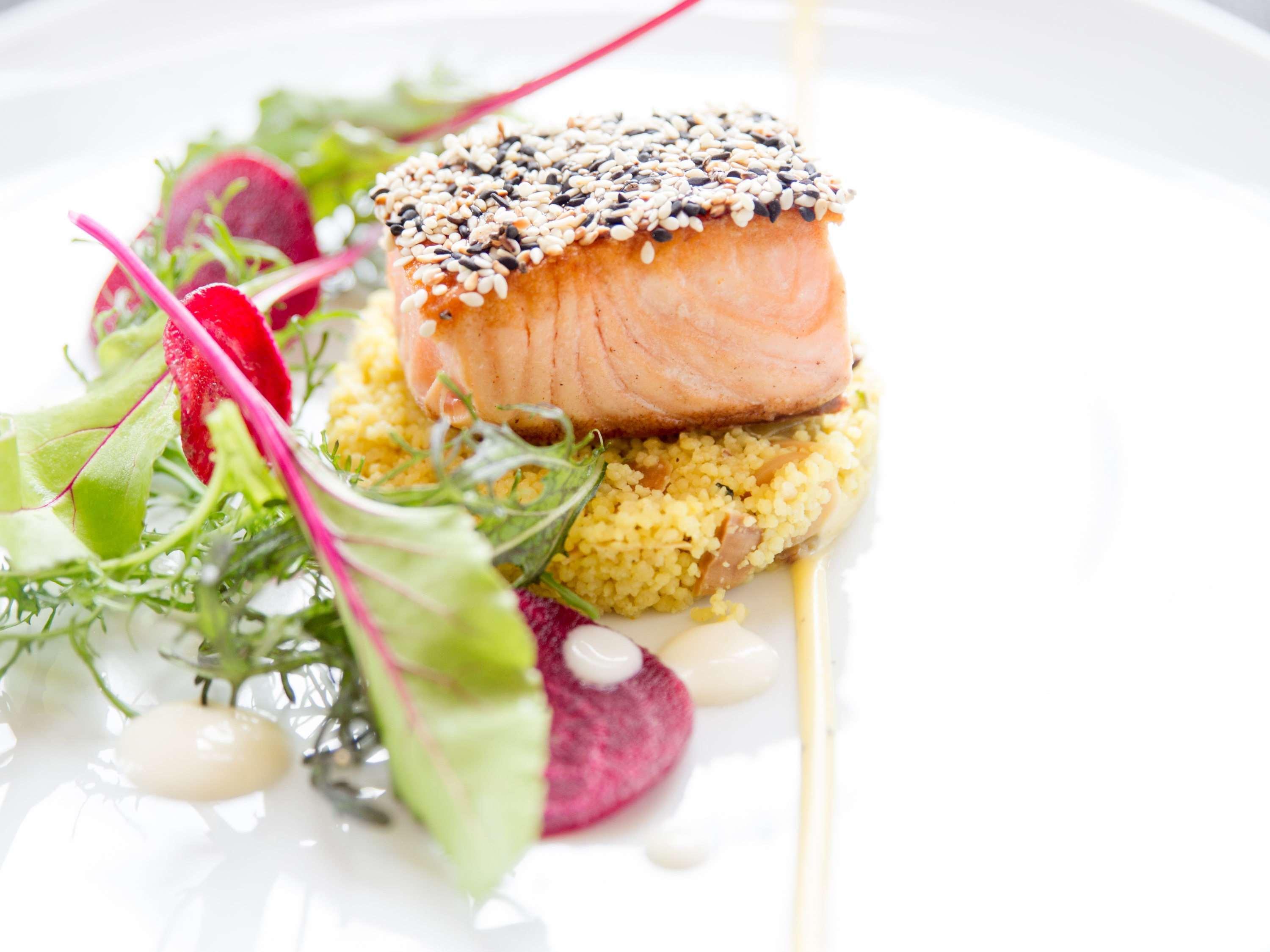 Sofitel Montevideo Casino Carrasco & Spa Exterior photo Salmon with quinoa